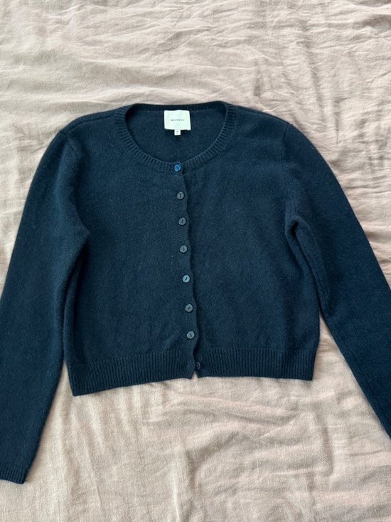 Reformation dark blue Clara cardigan - Picture 4 of 12